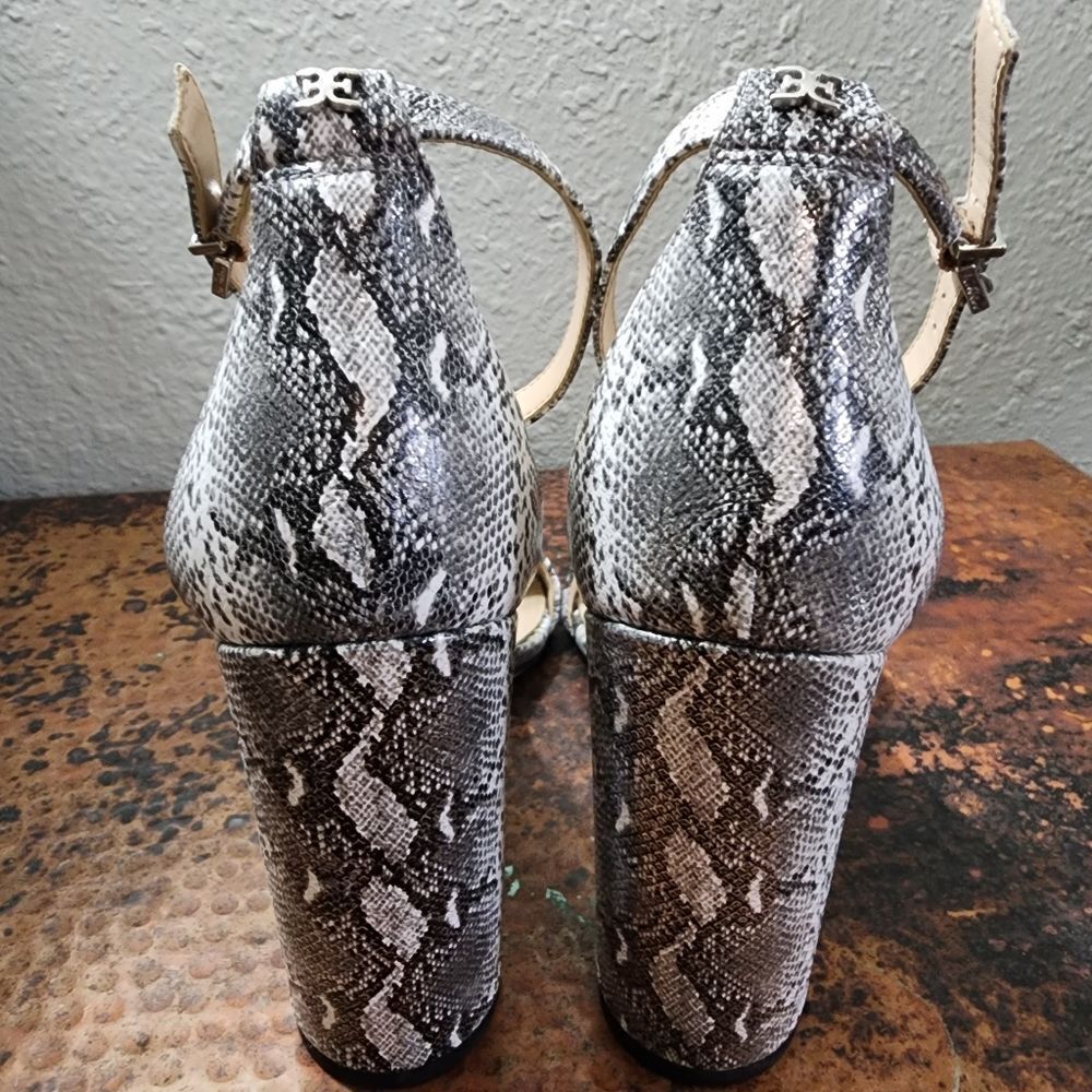 Sam Edelman Yaro Python-Embossed Leather Block-He… - image 6